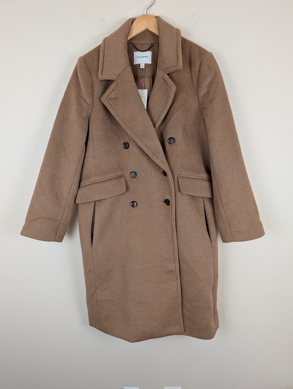 Banana Republic Factory Timeless Topcoat - Tan (Afternoon Latte) - NWT